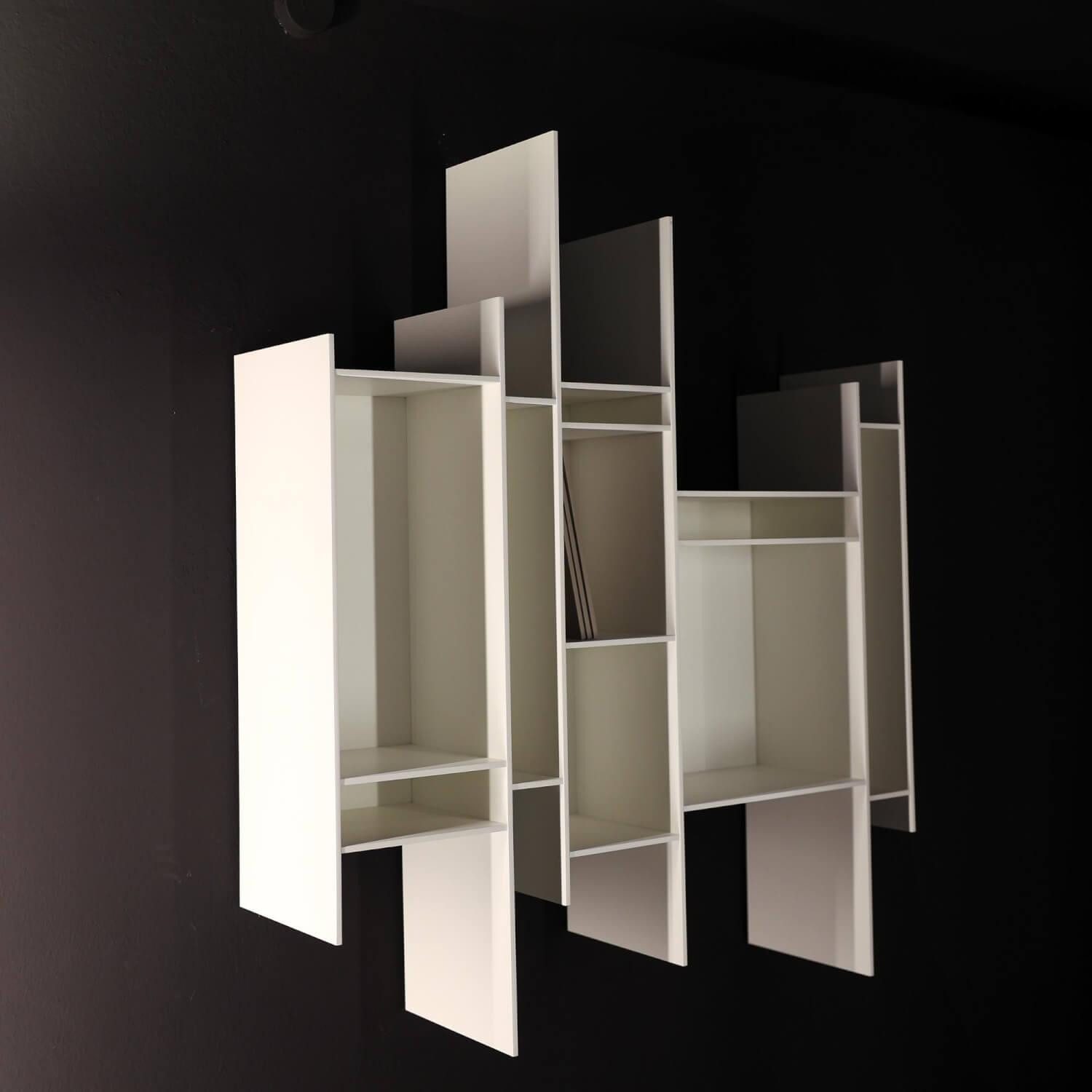 MDF Italia Regal Regalkombination Randomito Offen Material MDF Struktur Lack Weiß