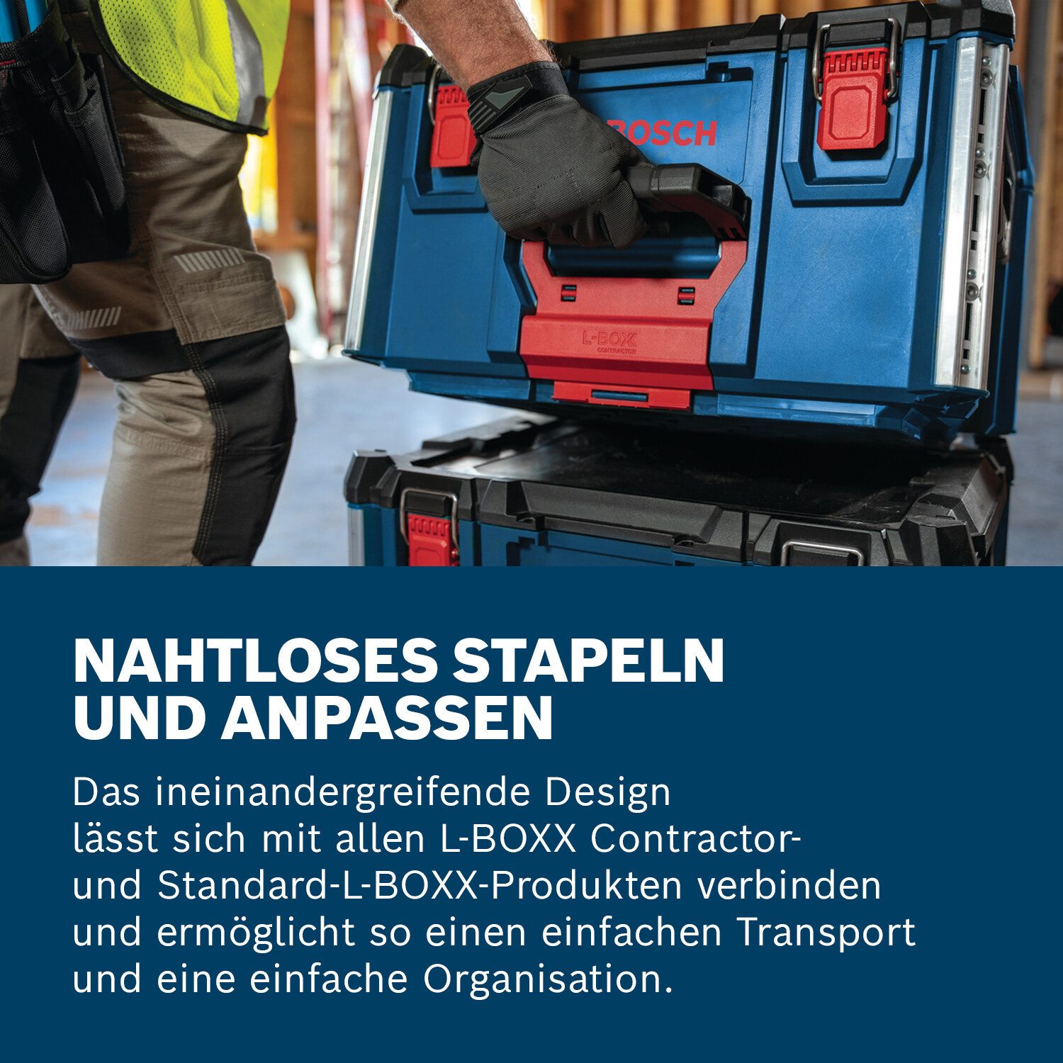 BOSCH Werkzeugkoffer, Koffersystem L-BOXX Contractor 322