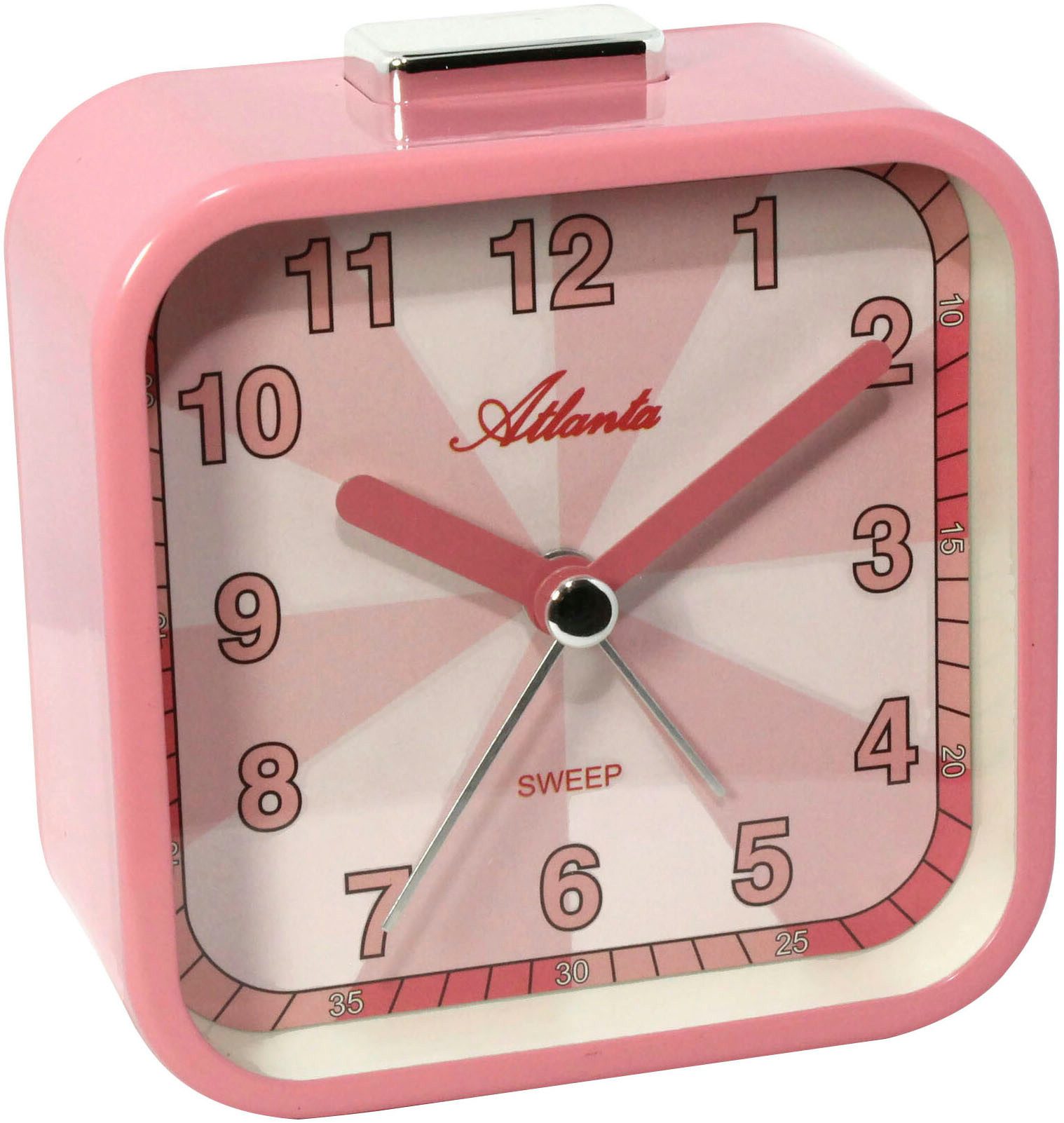 Atlanta Quarzwecker ideal für Reisen, Geschenkidee, Beleuchtung, Weckwiederholung, analog