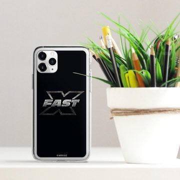 DeinDesign Handyhülle Fast & Furious Logo Offizielles Lizenzprodukt Fast X Logo Metal, Apple iPhone 11 Pro Silikon Hülle Bumper Case Handy Schutzhülle