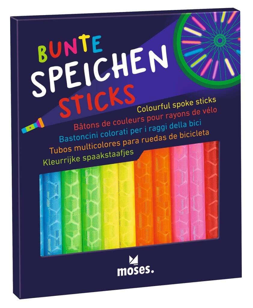 Moses. Verlag Fahrradbeleuchtung Bunte Speichensticks