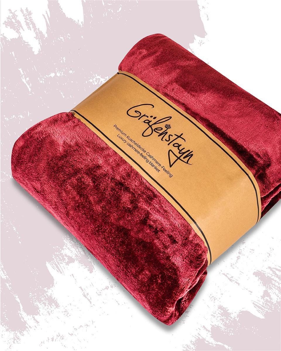 Wohndecke Cashmere-Feeling Kuscheldecke super weich & flauschig – Fleecedecke, Gräfenstayn, dicke & warme Sofadecke, Wohndecke & Tagesdecke - Überwurf Sofa, Cou – Bild 2 von 5
