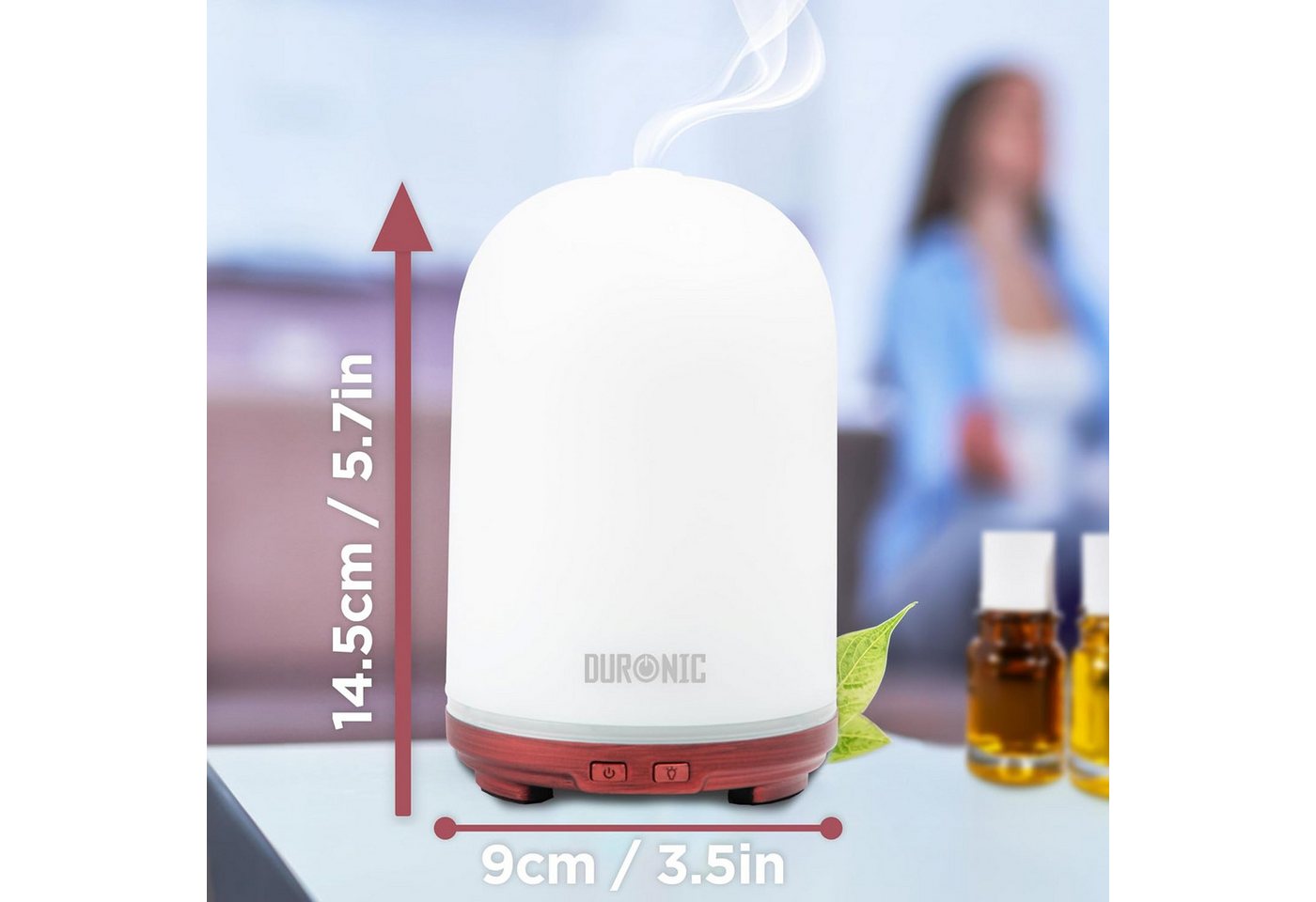 Thumbnail - Duronic Raumduft AD12 Aroma Diffuser mit 100 ml Wassertank, Diffusor für ätherische Öle