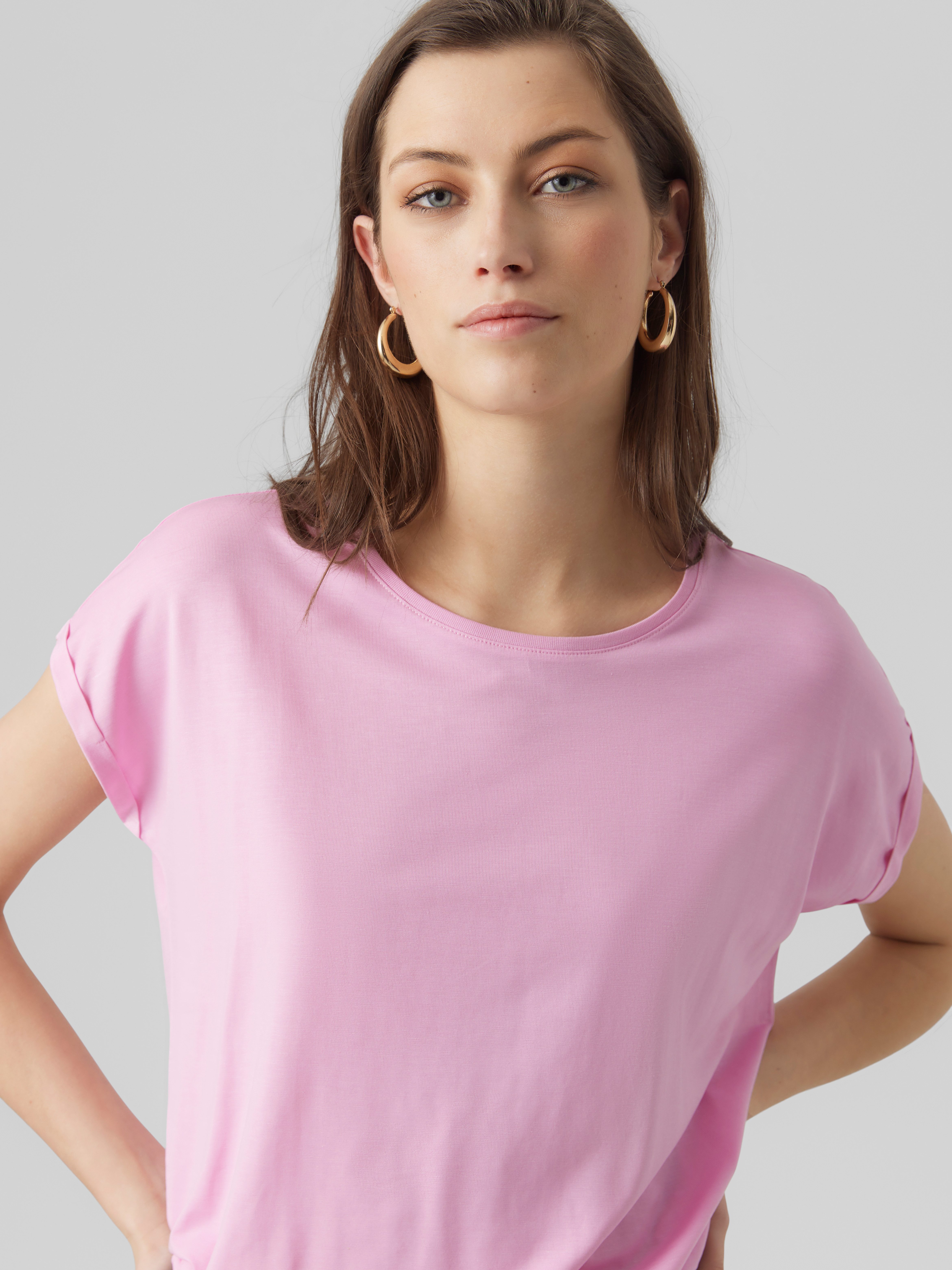 Vero Moda Rundhalsshirt VMAVA PLAIN SS TOP GAJRS NOOS günstig online kaufen