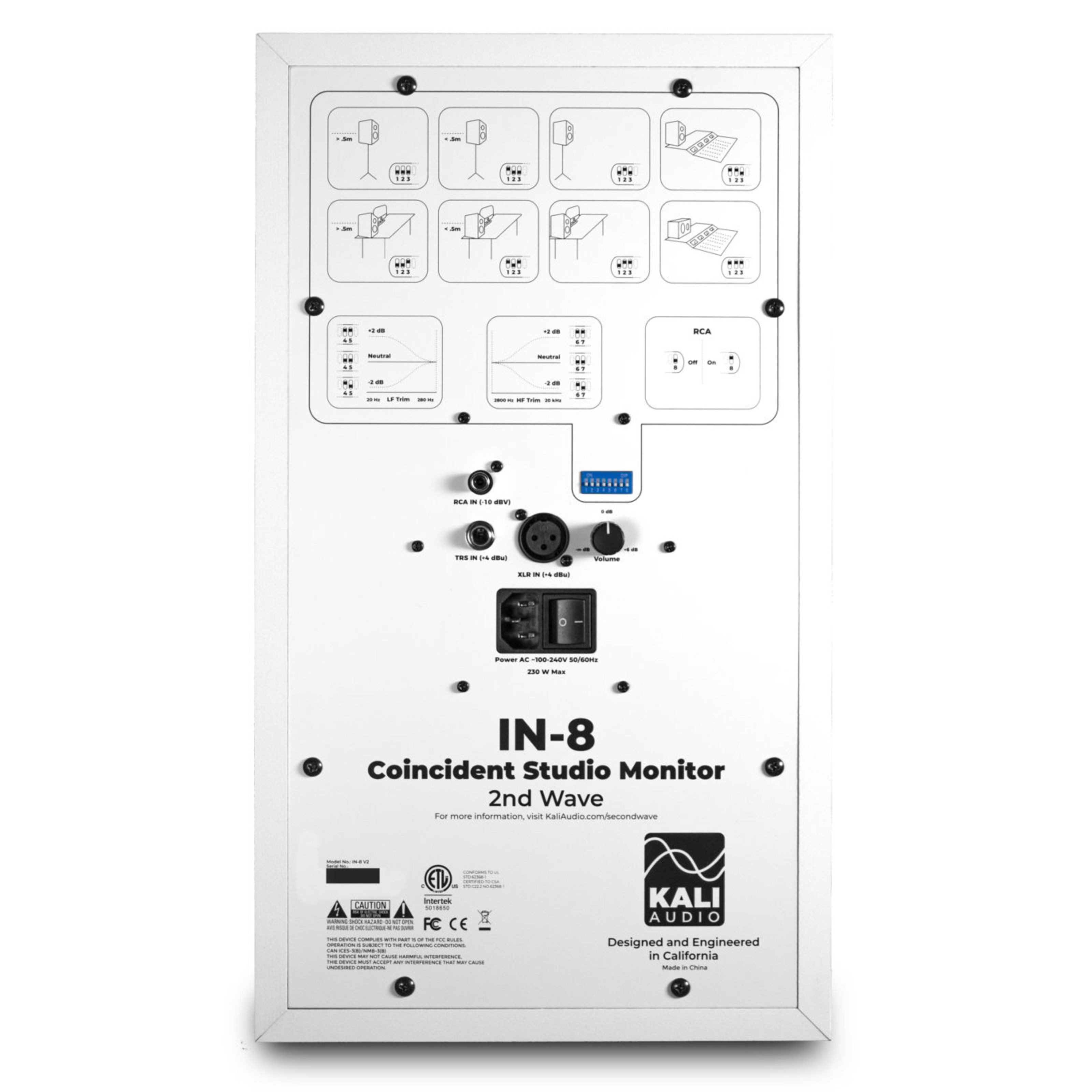 Kali Audio Lautsprecher (IN-8 2nd Wave White - Aktiver Studiomonitor)