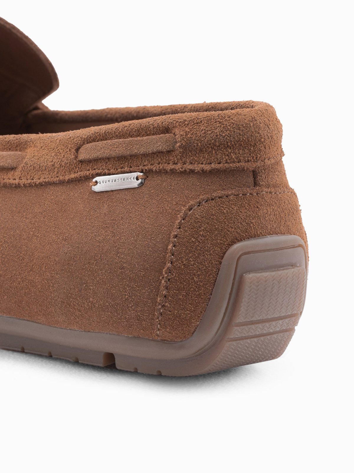 OMBRE Men's Leather Moccasin Shoes with Driver Sole Moccasin