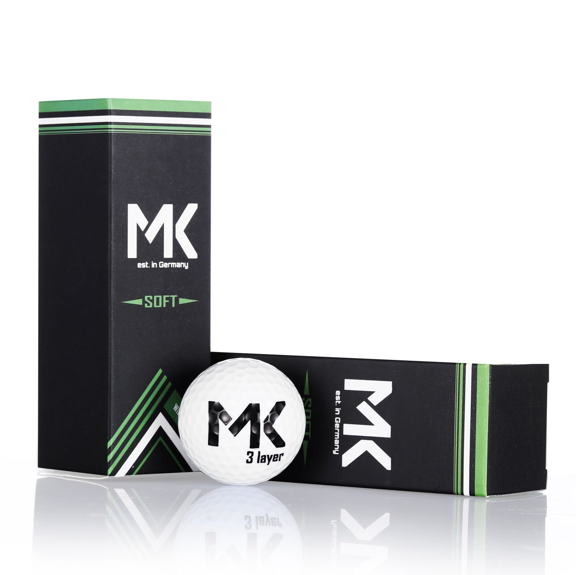 MK Golf Golfball Stück 2-lagig - Long 42.7mm Golfbälle MK 45.7g 12 Golf Range - 