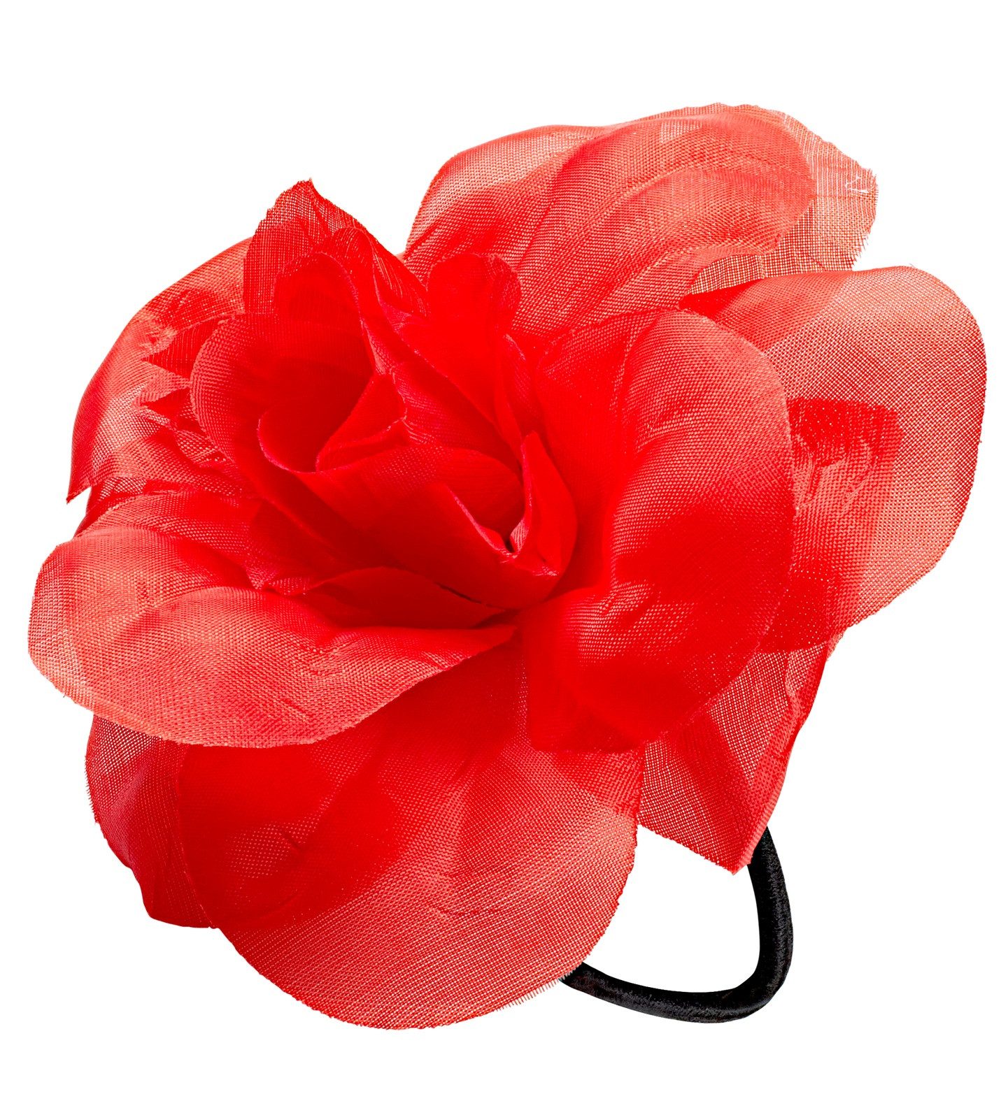 Widmann S.r.l. Kostüm Schmuck Haargummi Blume, Rot