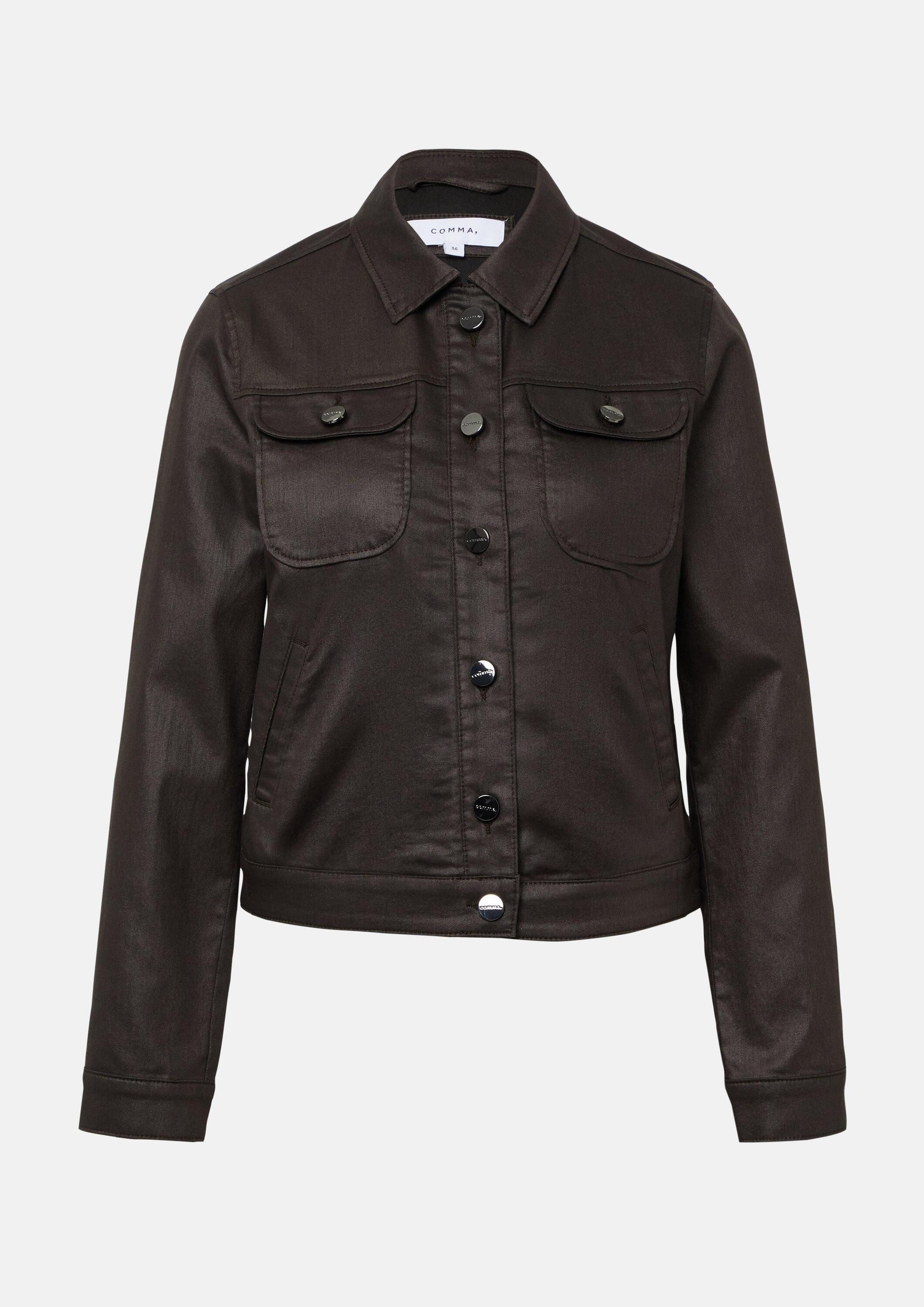 comma Funktionsjacke Indoor-Jacke Schmale sportive Jacke mit Coating