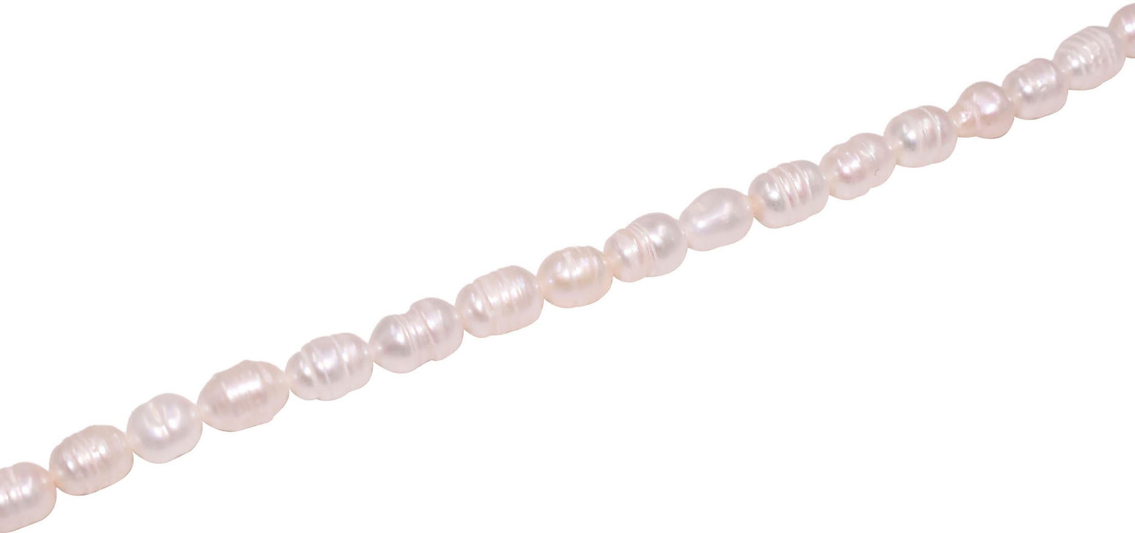 Firetti Perlenkette Schmuck Geschenk Messing Halsschmuck Halskette, Made in Germany - mit Süßwasserzuchtperle