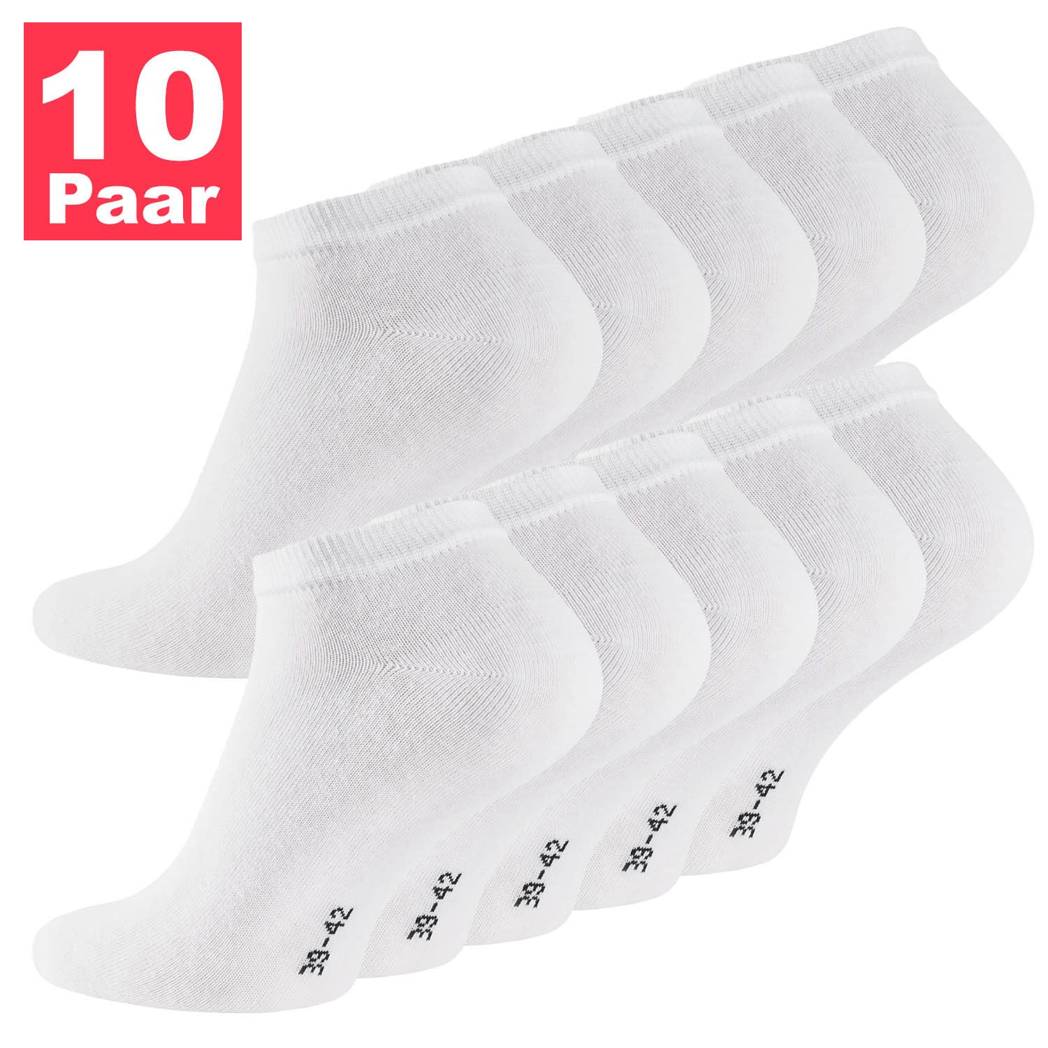 Reslad Sneakersocken Damen & Herren Sneaker Socken Kurz (10 x Paar) für Frauen & Männer (10-Paar) Sneakersocken Füßlinge Unisex. Reduzierter Preis € 19,99. Unverbindliche Preisempfehlung € 32,99