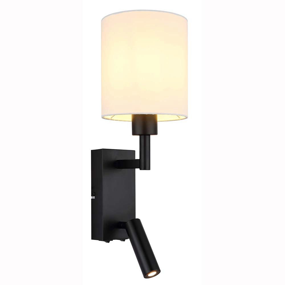 GLOBO LIGHTING LED Wandleuchte, LED-Leuchtmittel fest verbaut, Warmweiß, Wandlampe Wandleuchte Leseleuchte LED verstellbar weiß H 45,5cm