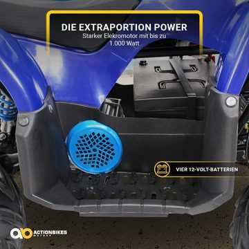 Actionbikes Motors Elektro-Kinderquad Kinder Elektroquad S8 1000 W 48 V, Belastbarkeit 80 kg, (1-tlg), Midi Quad - Safety Touch - Scheibenbremse - bis 20 km/h