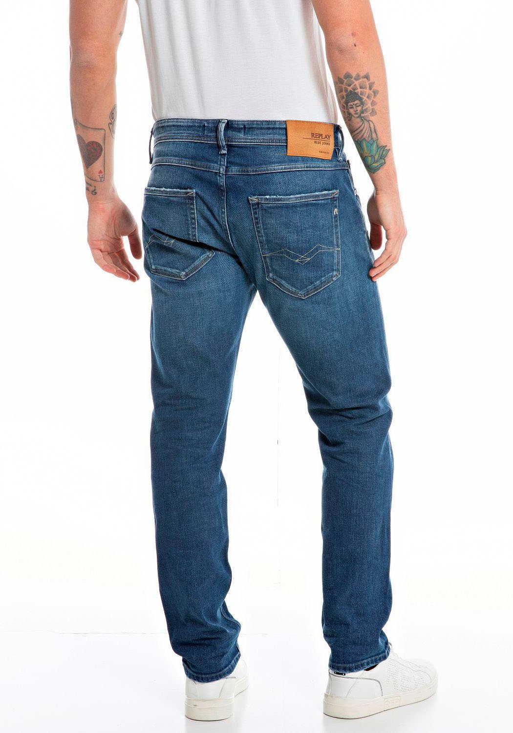 Straight-Jeans Replay blue medium WILLBI