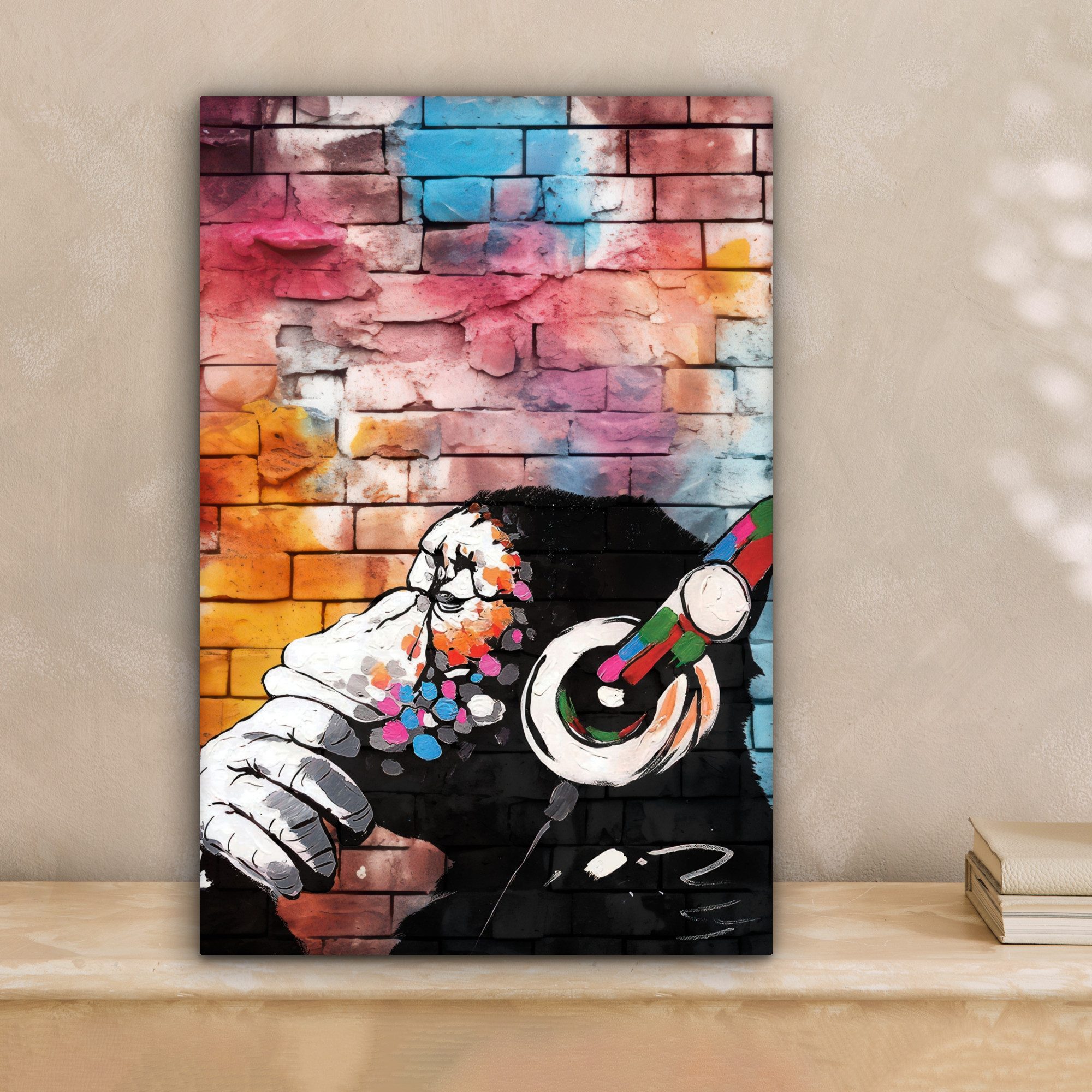 OneMillionCanvasses® Leinwandbild Graffiti - Affe - günstig online kaufen
