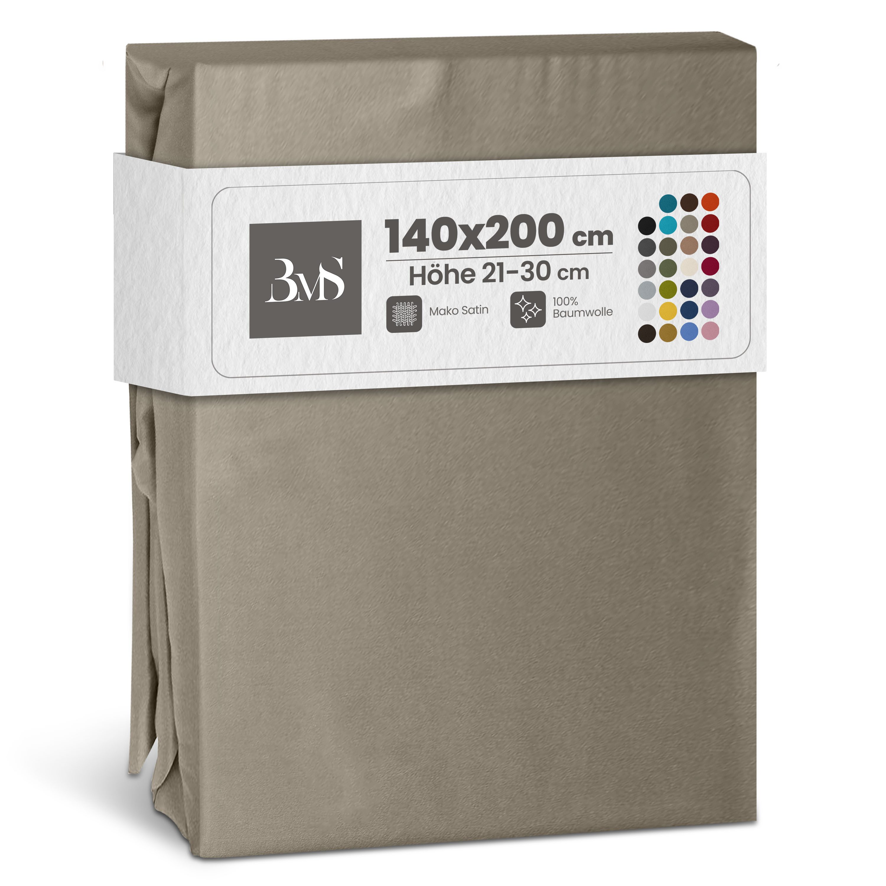BETTWAESCHE-MIT-STIL Spannbettlaken Mako Satin Spannbettlaken, Matratzenhöh günstig online kaufen