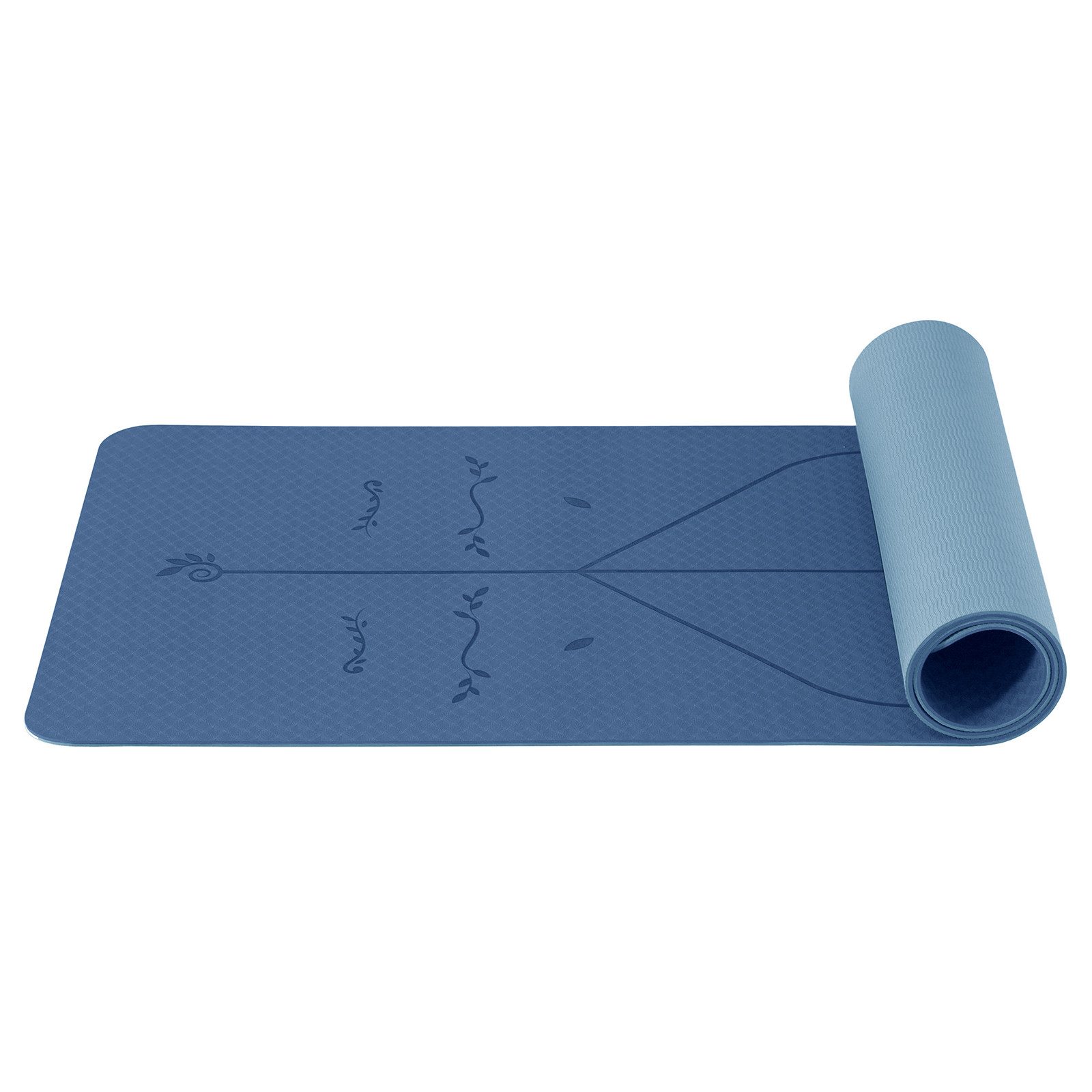 Yogamatte 12 Stück TPE Yogamatte – Rutschfest, 6mm, 183x61cm, Fitnessmatte