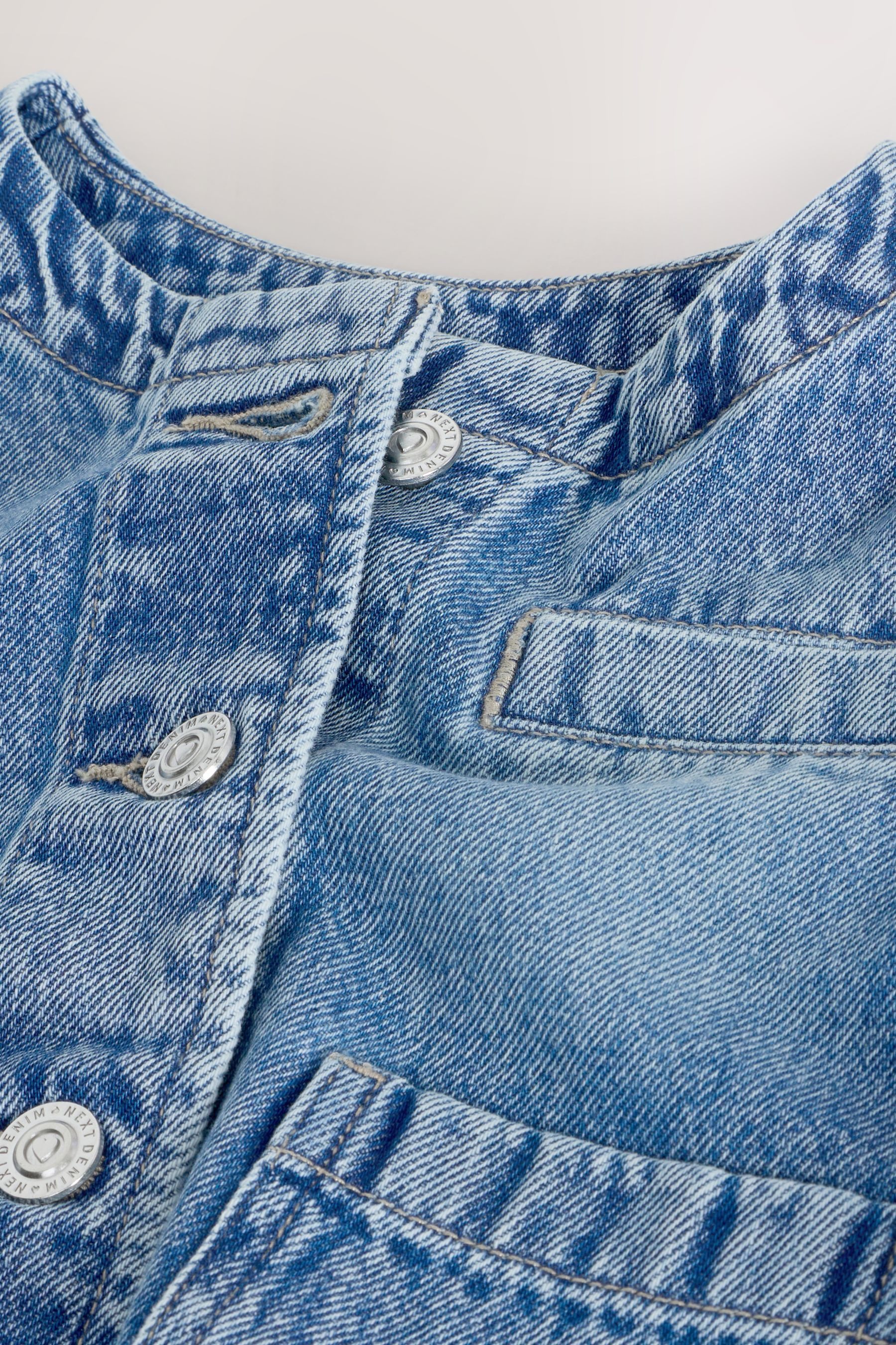 Next Jeansjacke Kragenlose Jeansjacke (1-St)