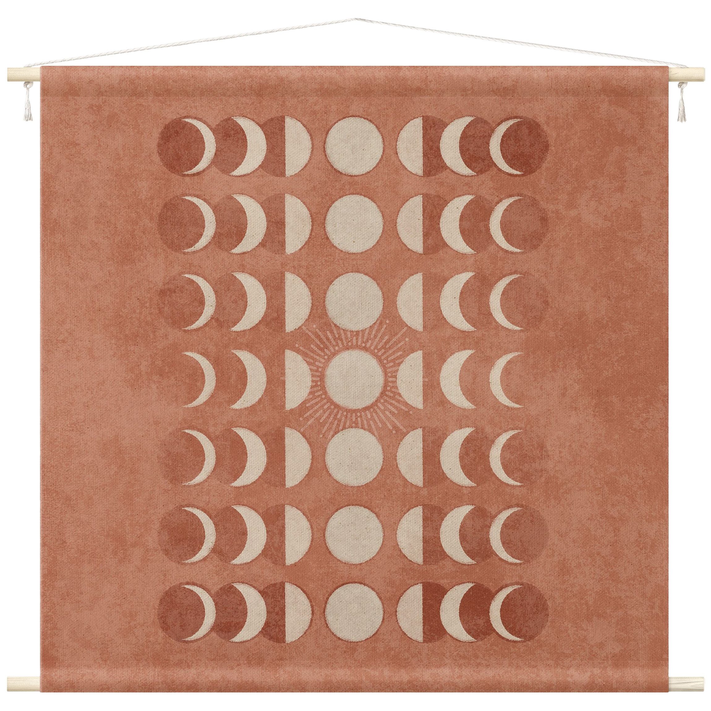 Wandteppich modern Boho Vintage Spirituell braun