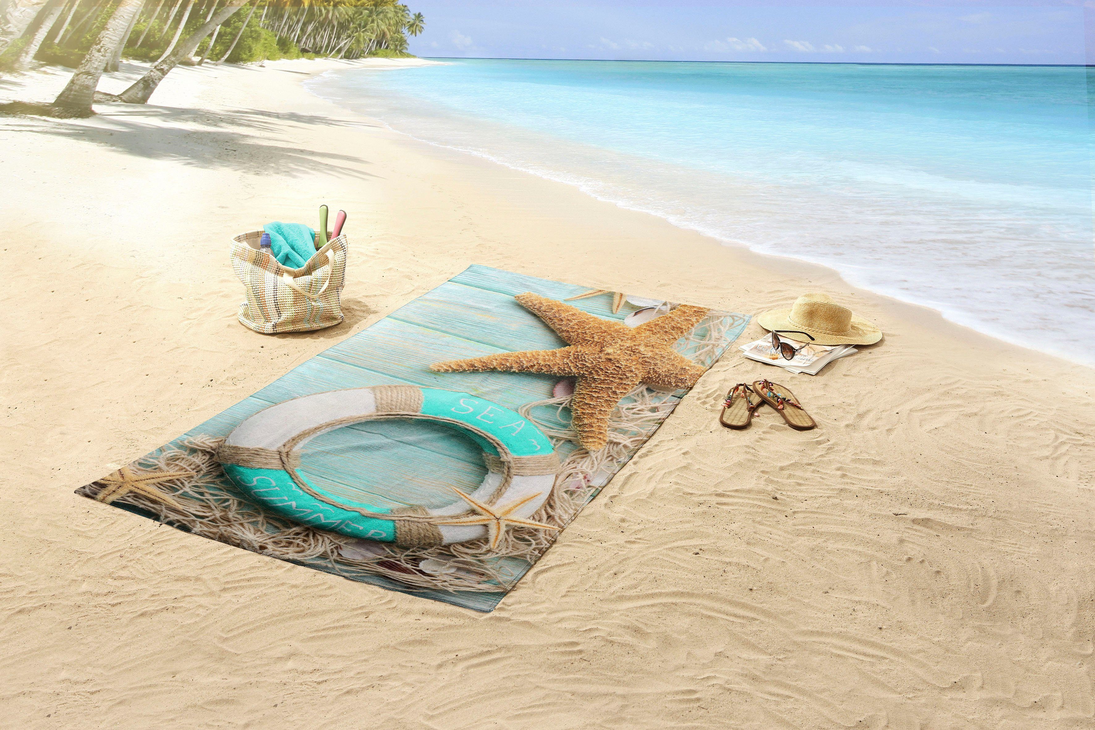 good morning Strandtuch Jimmy, Microfaser (1-St), Mikrofaser, 100x180, Schnelltrocknend, Sommer, Strand, Erwachsene