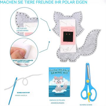 RefinedFlare Lernspielzeug Nähset für Kinder aus Filz, Bastelset, kreative Geschenke für Kinder