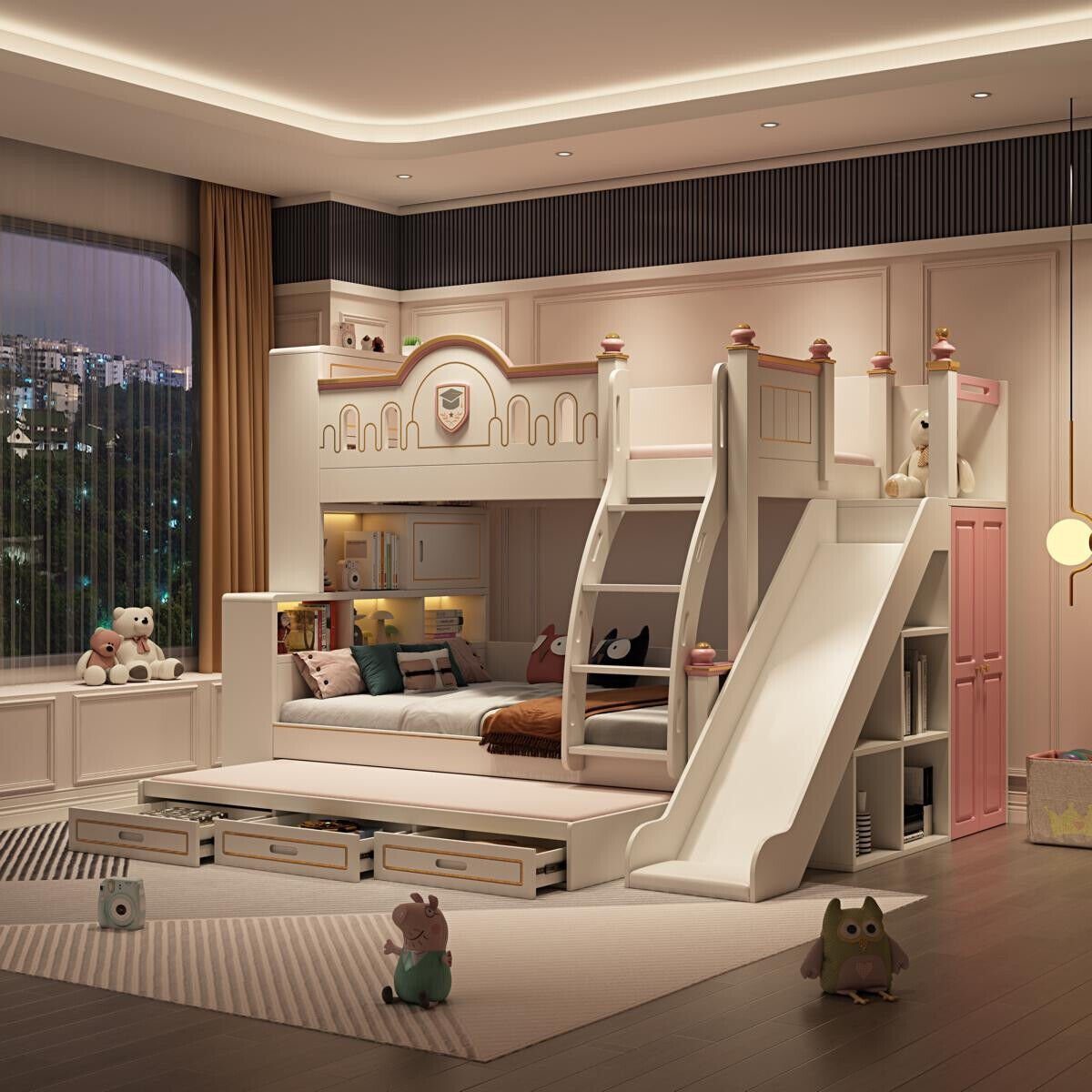 Etagenbett Kinderbett Kids Design Modern Bett Kinderzimmer für Jungen und Mädchen