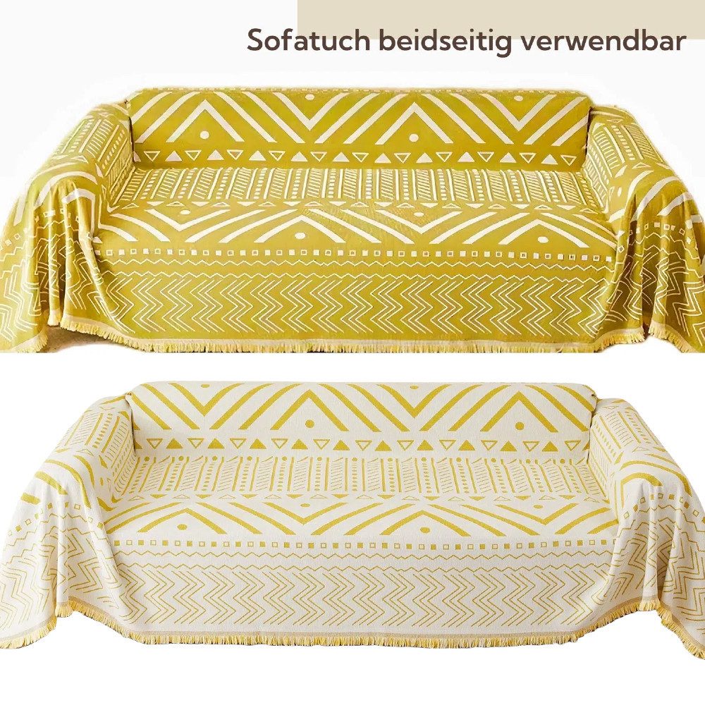 YNOFIT Sofahusse Sofadecke Geometrische böhmische Bettdecke günstig online kaufen