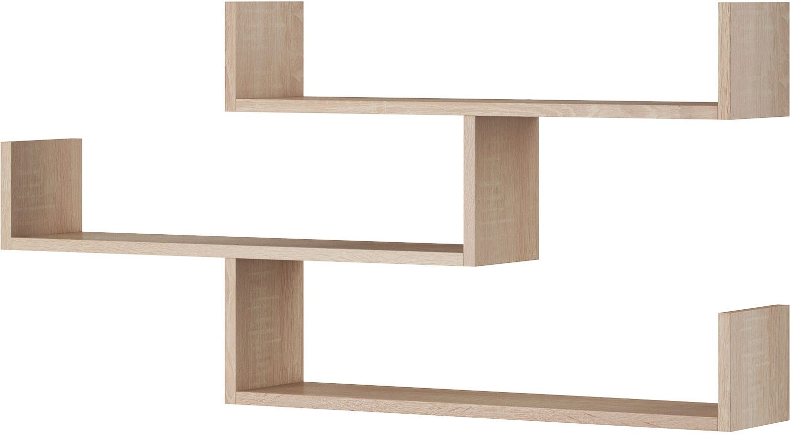 Home affaire Wandboard Wandregal Trio, 1-tlg., Hängeregal mit 3 Ablageflächen, modernes Design, variabel einsetzbar