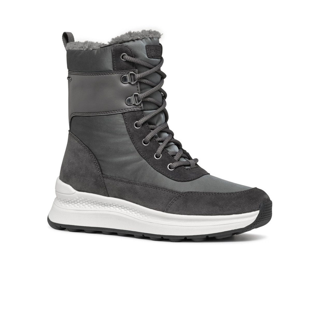 Geox GEOX D46WPA 0FU22 C9002, Warmfutter, Boots, Grau, dunkel, Damen Stiefel