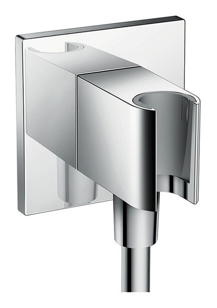 hansgrohe Wandanschlussbogen Axor ShowerSolutions, Wandanschluss eckig mit integrierter Brausehalterfunktion