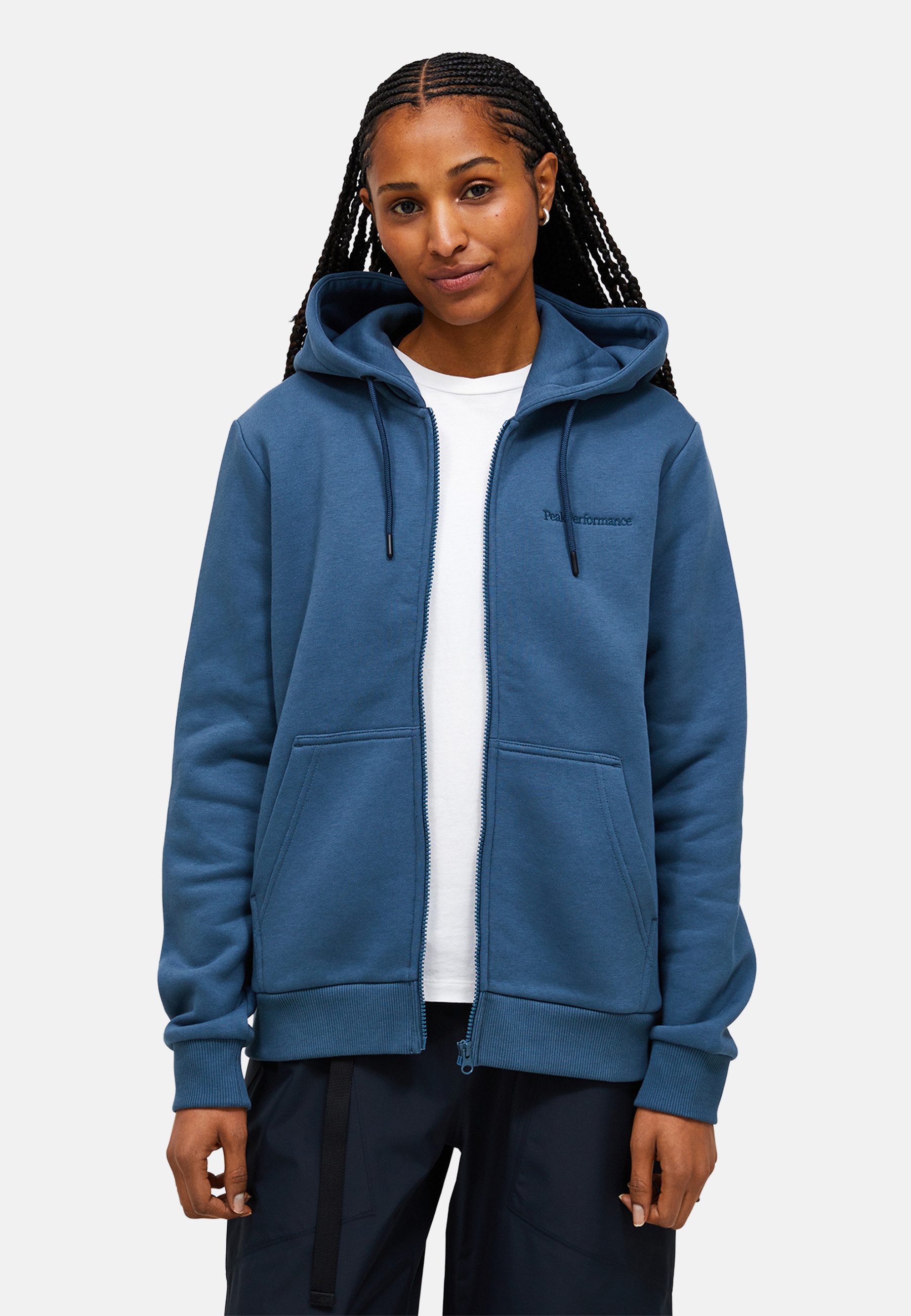 Peak Performance Kapuzensweatshirt W Original Small Logo Zip Hood mit Kapuze