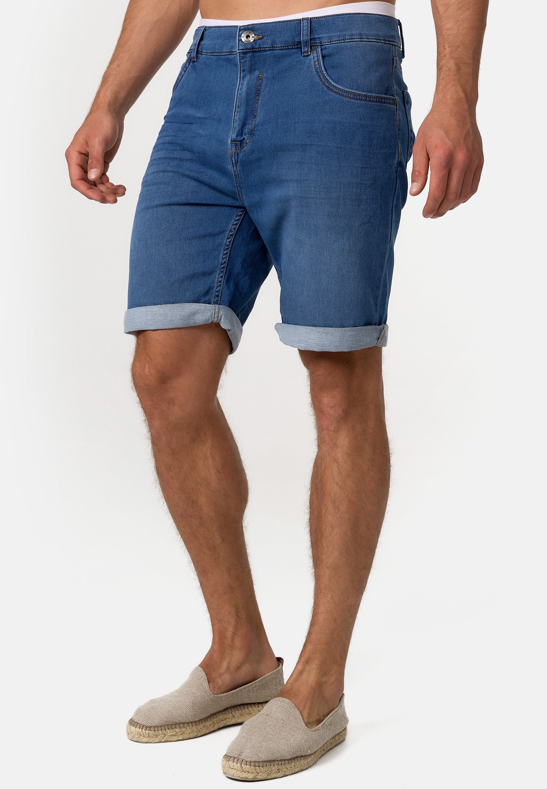 Indicode Jeansshorts Herren Lonar Jeans Shorts Herrenshorts Moderne und luftig leichte Herren Jeans-Shorts