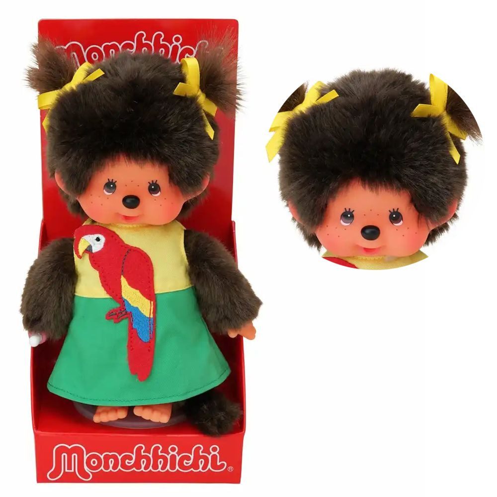 Monchhichi Plüschfigur Mädchen im Papageien-Kleid 20 günstig online kaufen