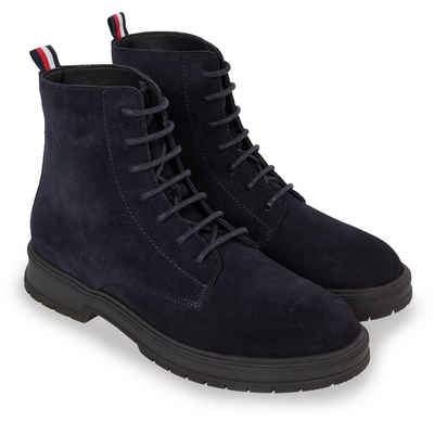 Tommy Hilfiger HILFIGER CORE SUEDE BOOT Schnürboots mit gestreifter Anziehlasche