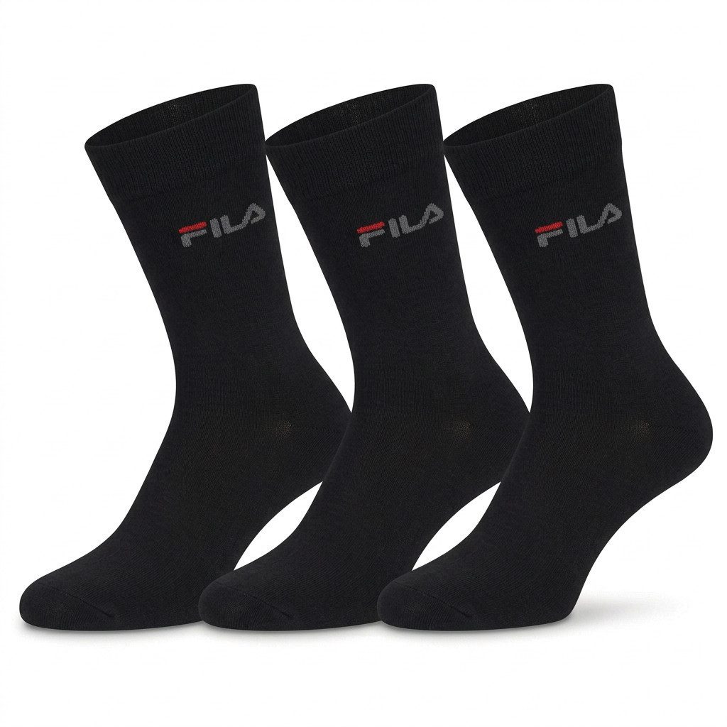 Fila Socken (3 Paar) mit feinem Rippenbündchen