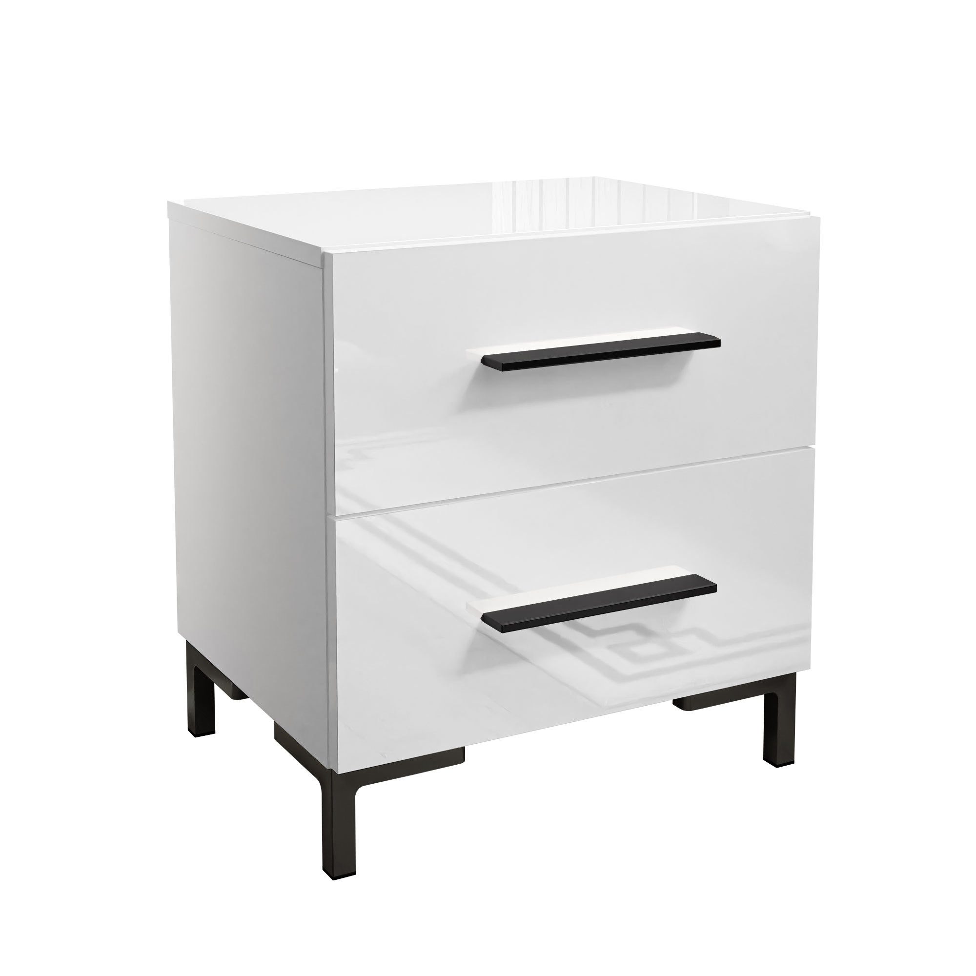 Lookway Nachttisch LINA LUX, Weiß / günstig online kaufen