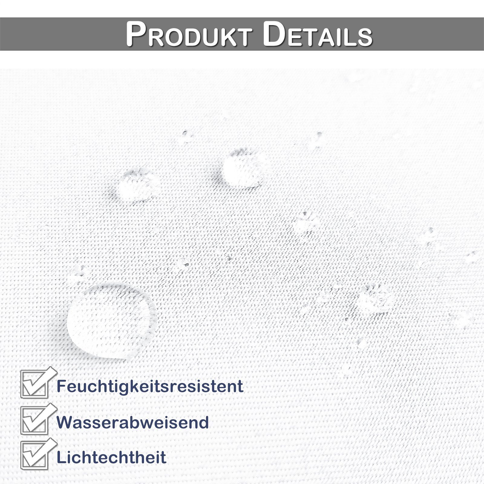 Jibenhome Outdoorvorhang Outdoor Vorhang Wetterfest mit Ösen, Sonnenschutz günstig online kaufen