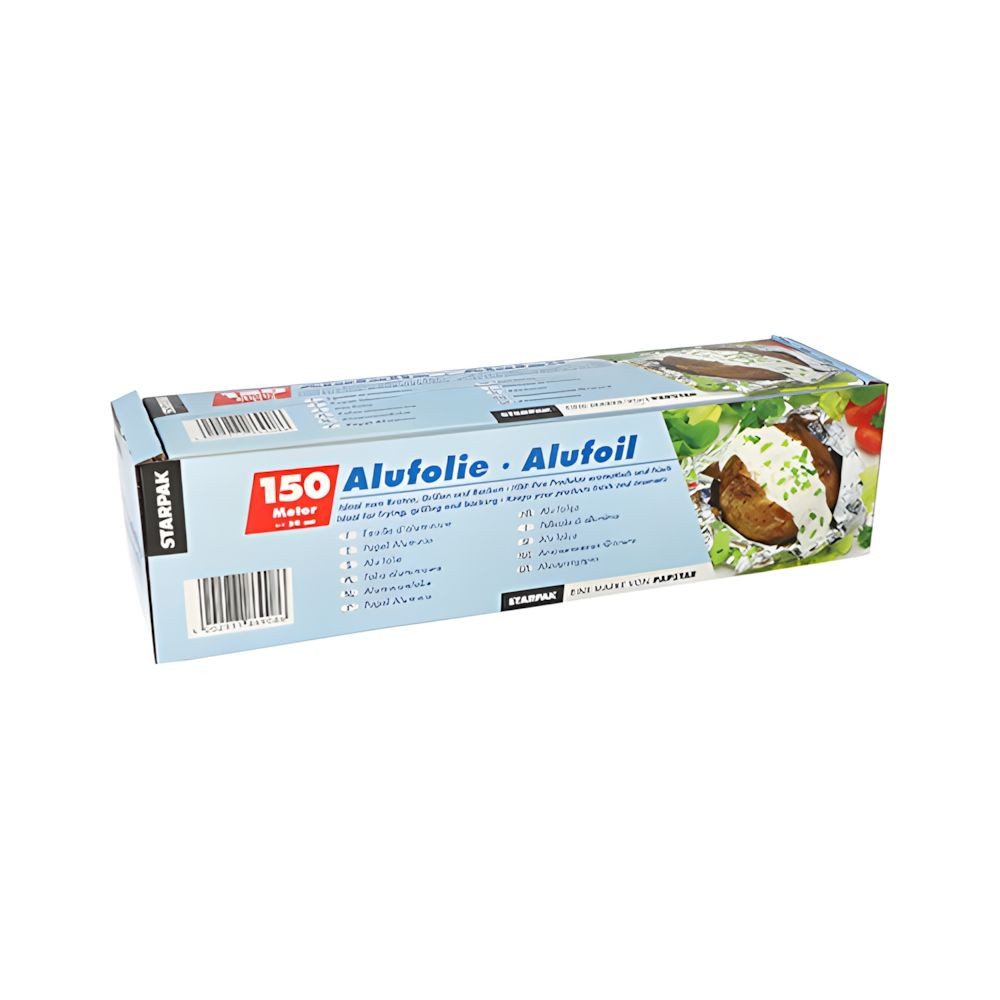 PAPSTAR Alufolie Alufolie 150 m x 30 cm in Faltschachtel, (