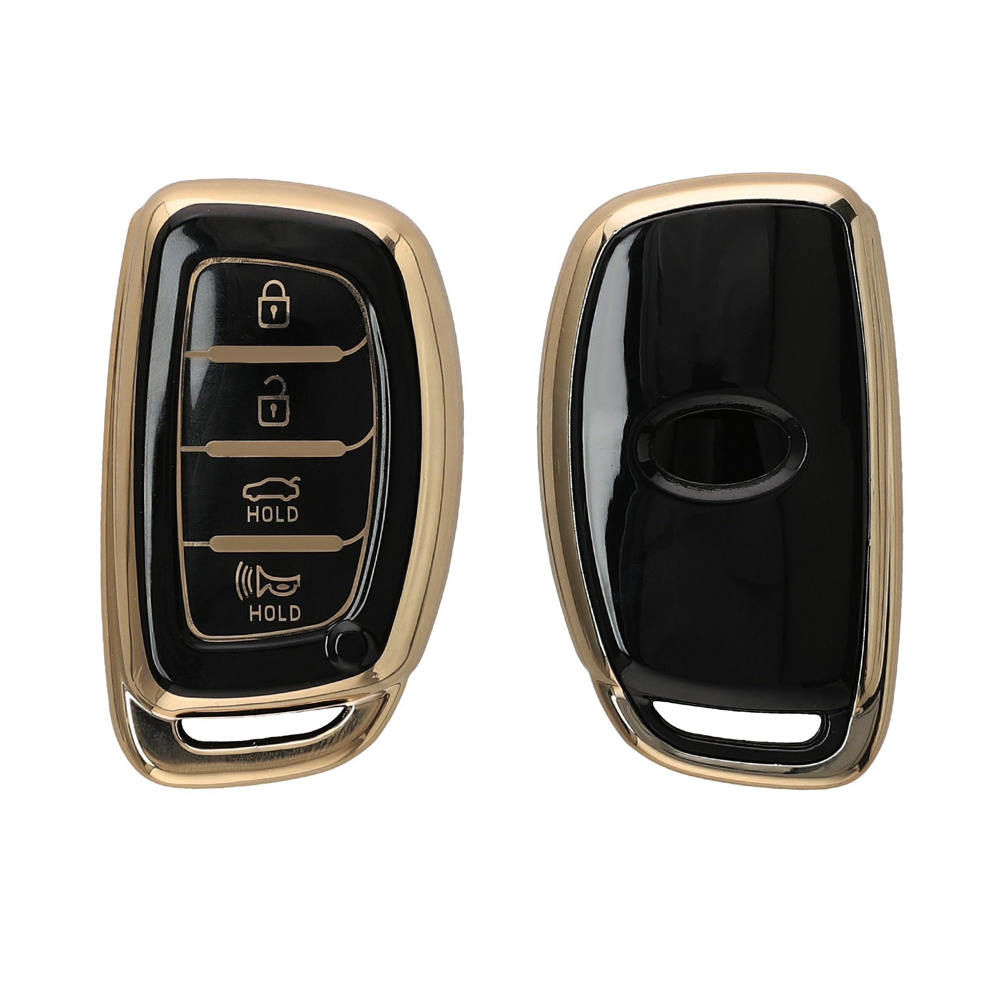 kwmobile Schlüsseltasche Autoschlüssel Hülle für Hyundai (1-tlg), Schlüsselhülle Silikon Cover