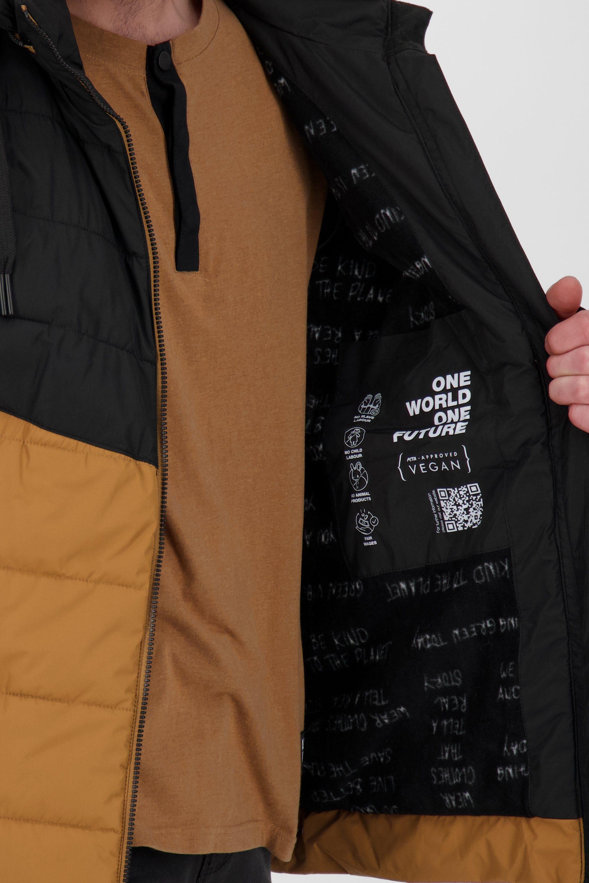 Alife & Don gefütterte Jacke P EstebanAK Jacket Herren Winterjacke, Kickin tobacco Winterjacke