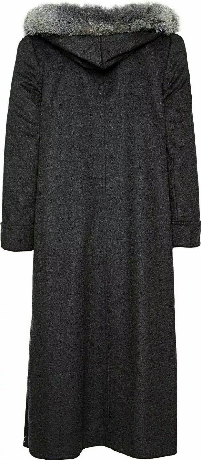 SAINT JACQUES Langmantel Mantel Damen Kunstpelz Kapuze Lang Parka Jacke Langer, figurbetonter Schnitt mit eleganter Silhouette