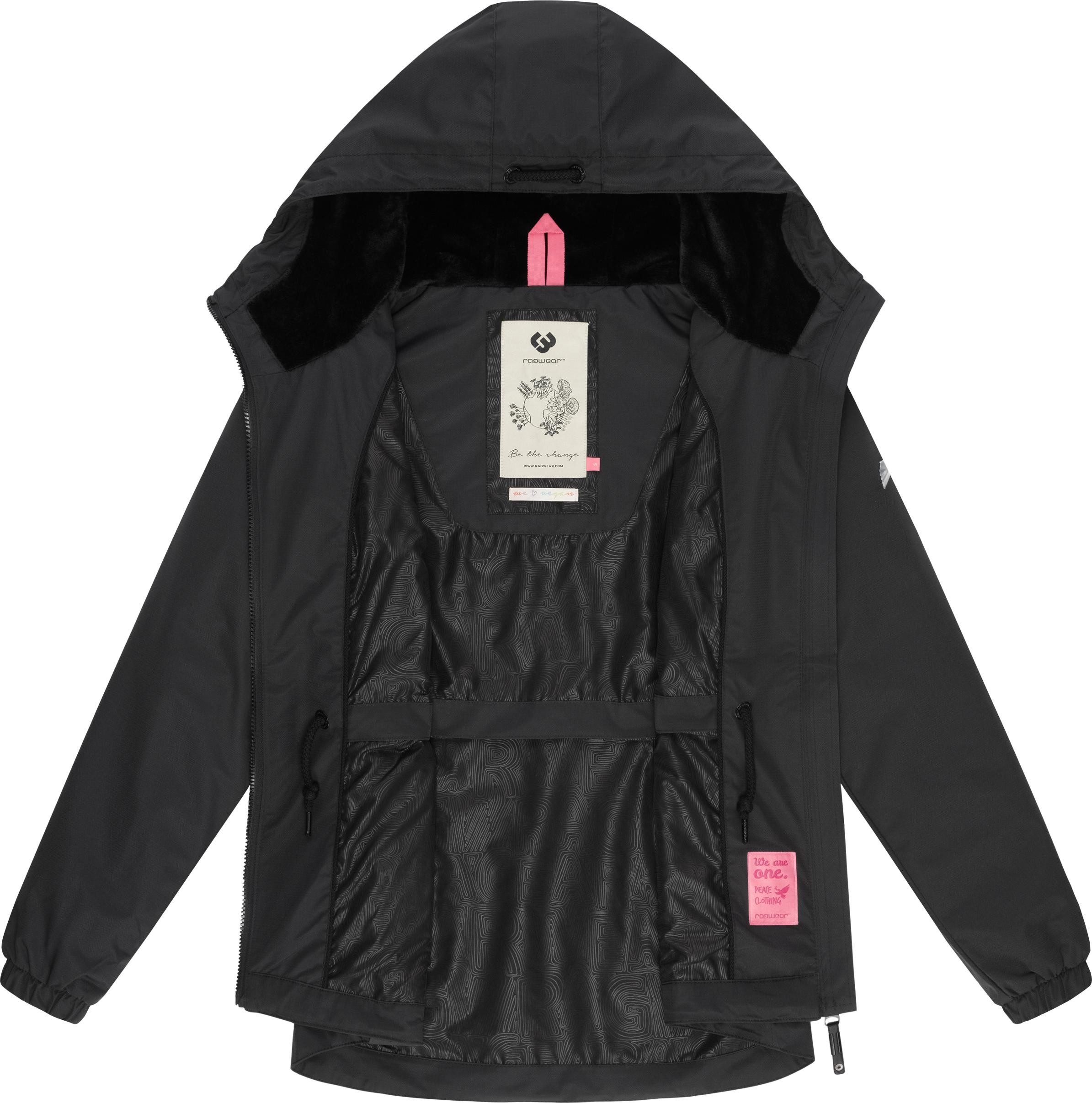 Ragwear Outdoorjacke Dankka Tech Stylische Damen Übergangsjacke aus wasserdichtem Material
