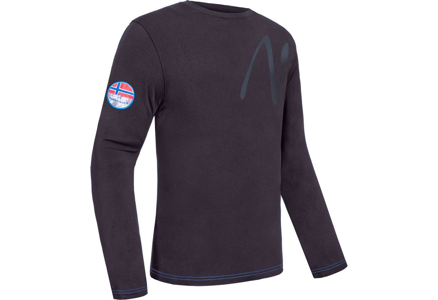 Nebulus Langarmshirt CHOP, P6640 - Herren, schwarz-kobalt, 3XL