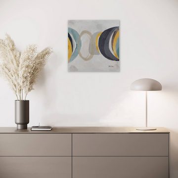 KUNSTLOFT Gemälde Lunar Phases 40x40 cm, Leinwandbild 100% HANDGEMALT Wandbild Wohnzimmer