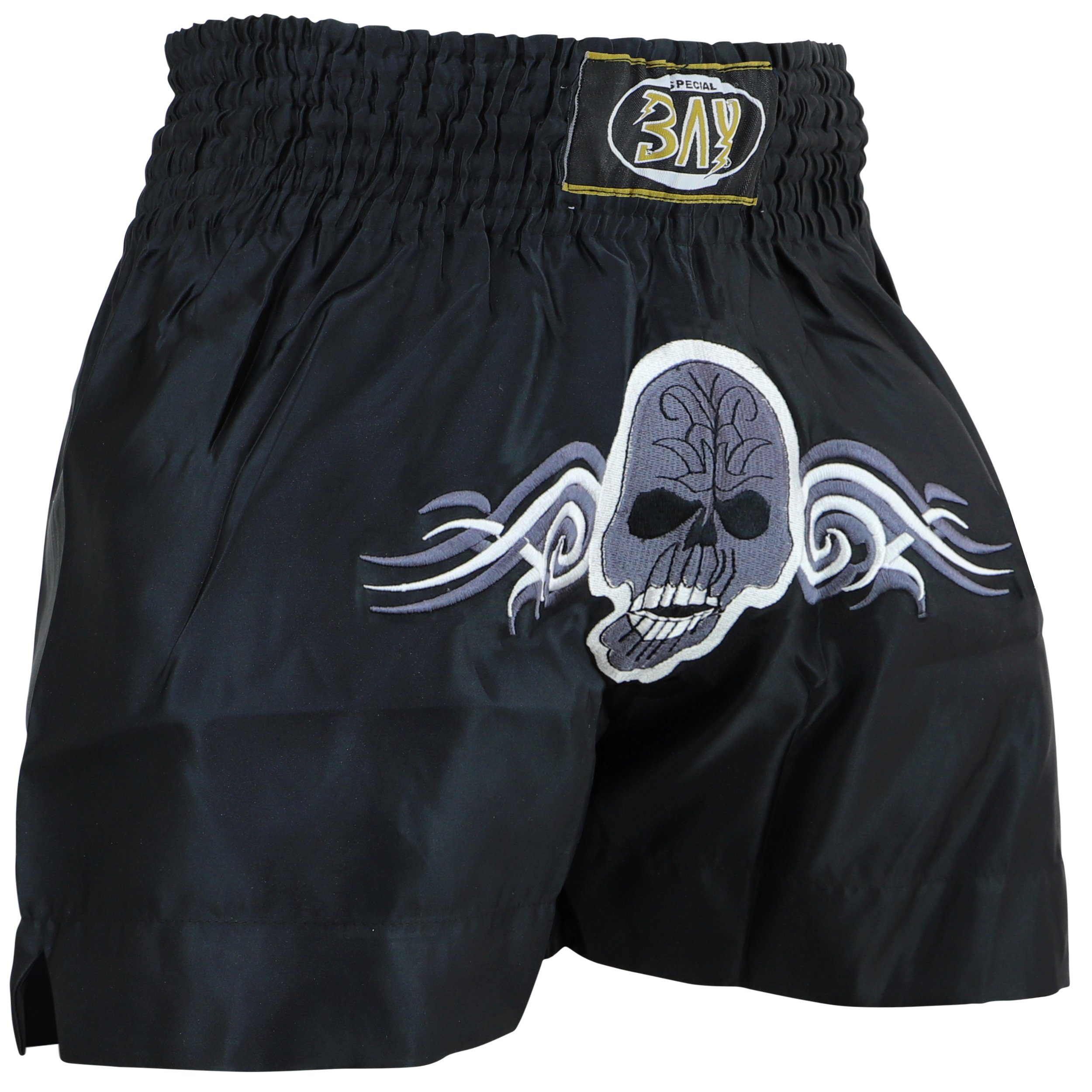 Sporthose Thaiboxhose Thaiboxen Hose Shorts Muay Thai Kick Skull Totenkopf