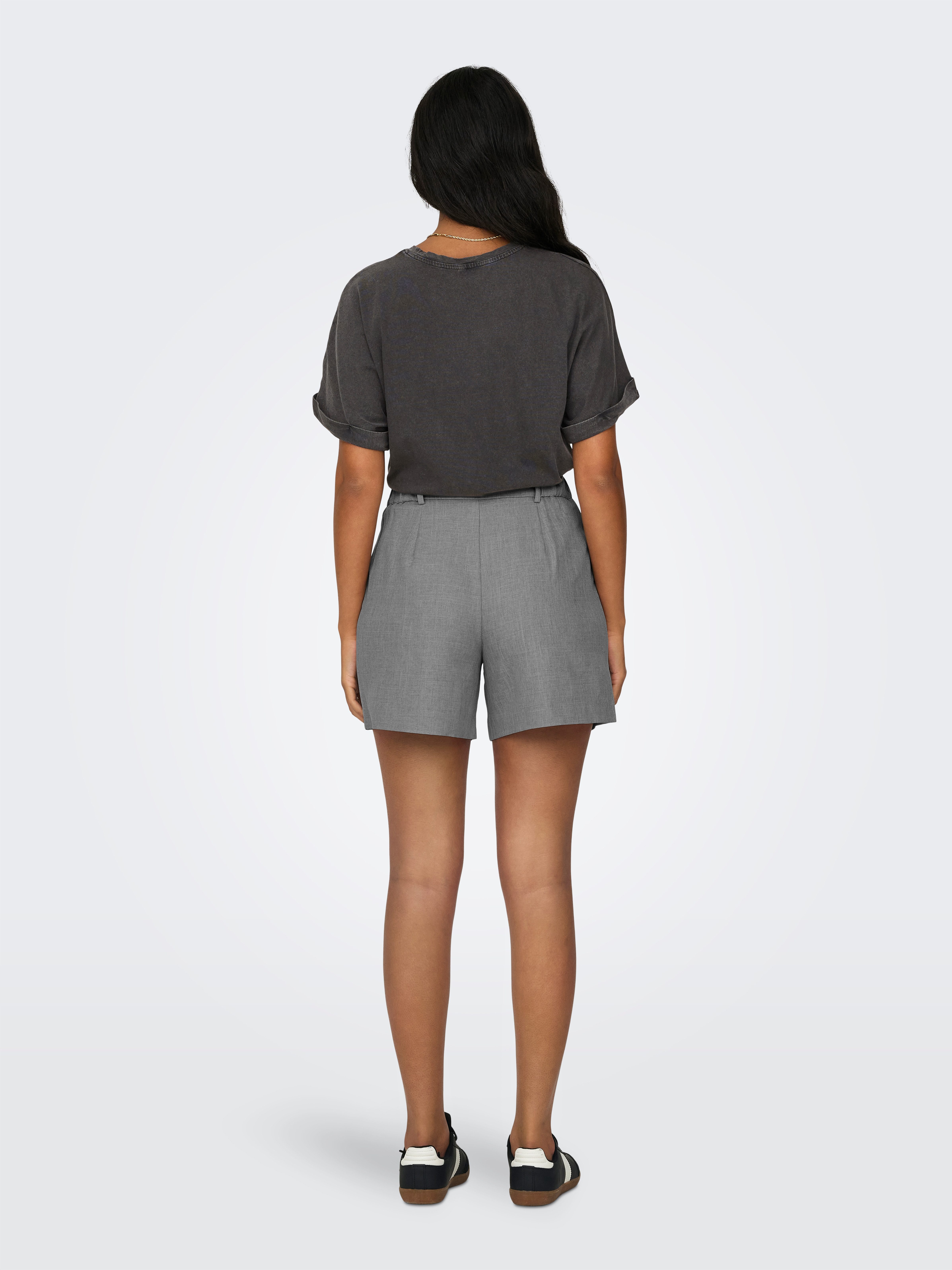 ONLY Shorts ONLLINDA – Shorts mit hoher Taille und weitem Beinschnitt Materialmix, High Waist