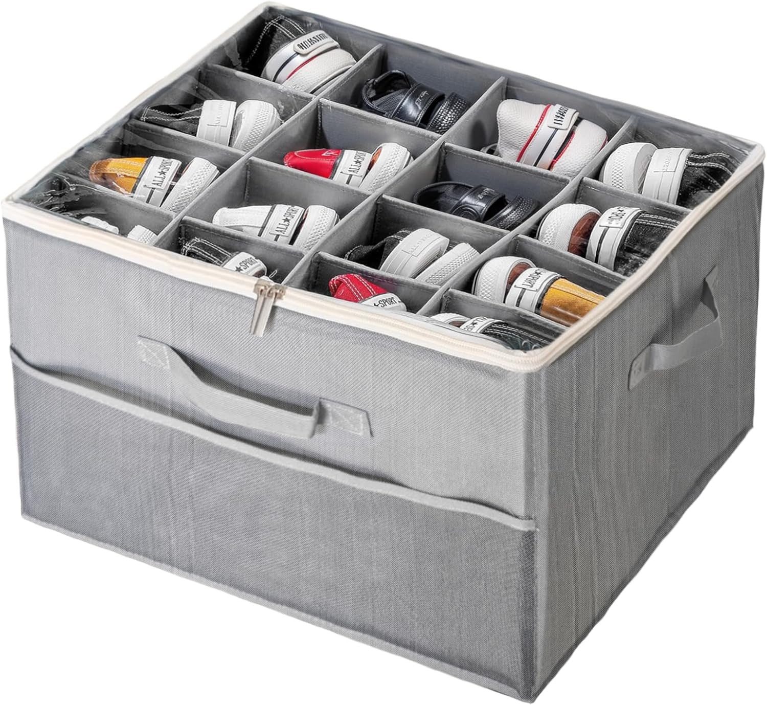 FELIXLEO Schuhbox Schuh Organizer mit GriffeSchuhboxen Großer Faltbar Stoff Schuhbox (1 St)