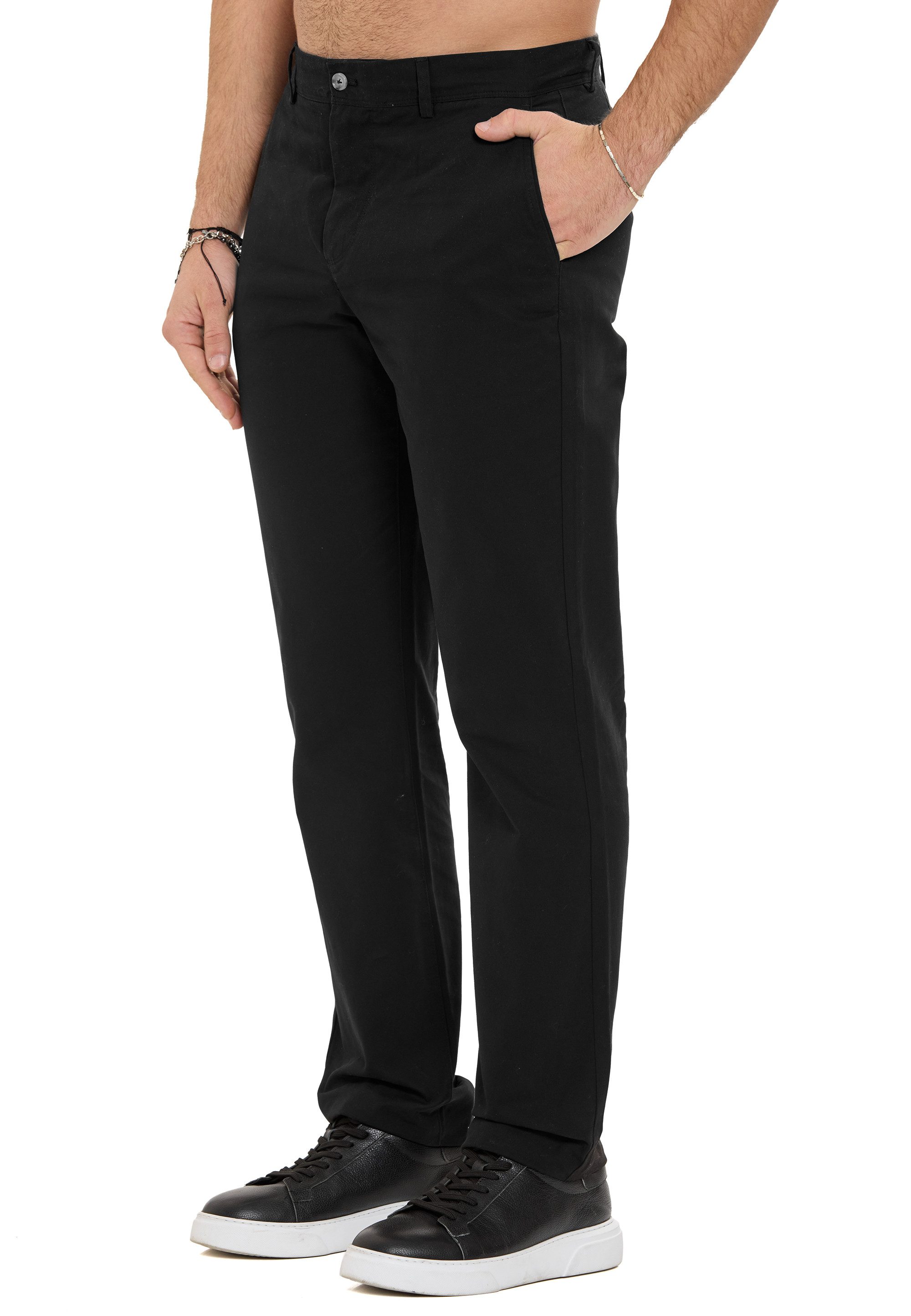 Chinohose Regular Fit mit geradem Bein Casual Look