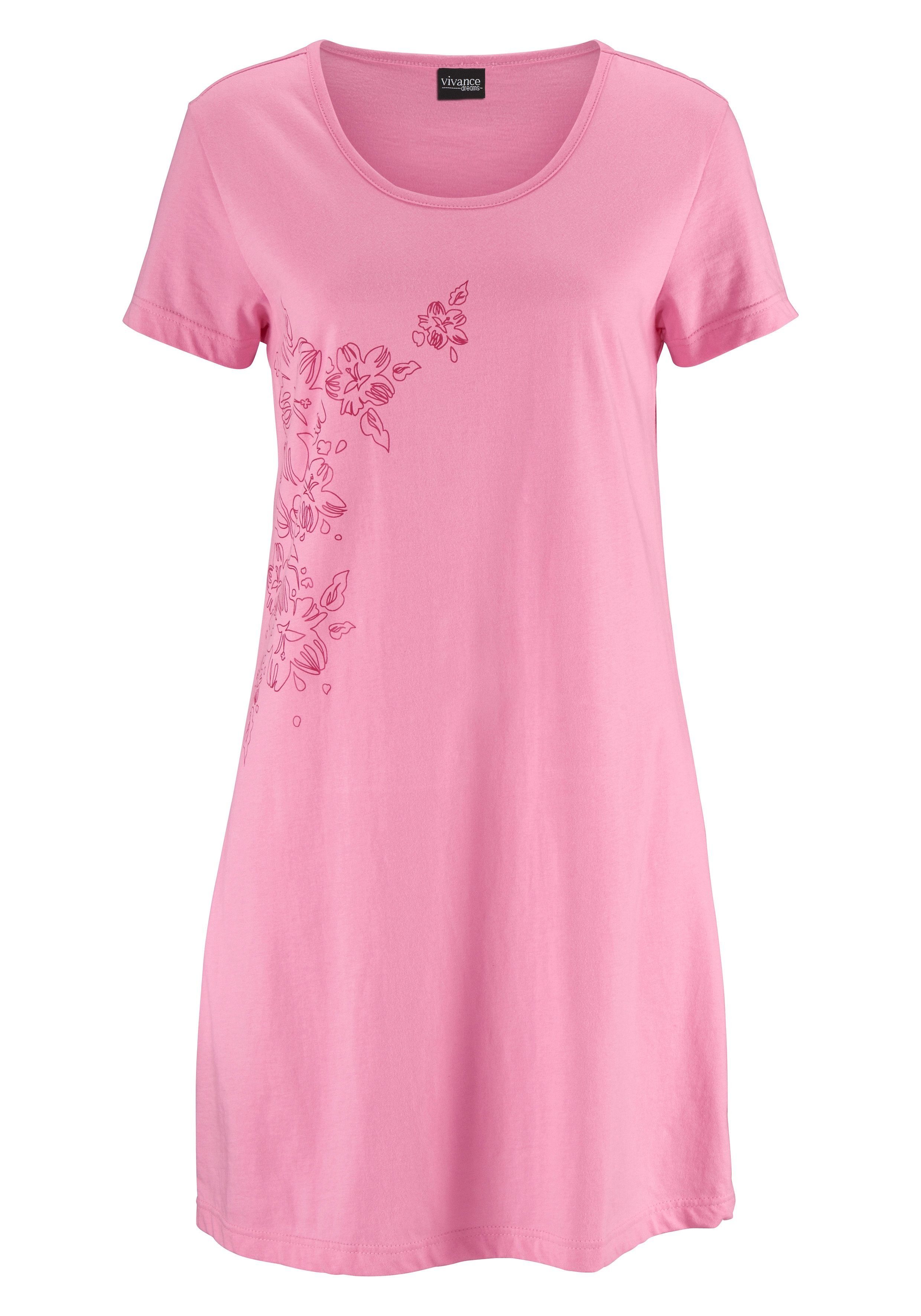 Vivance Dreams by Lascana Nachthemd (Packung, 2 Stück) mit Blumenprint – Bild 3 von 5
