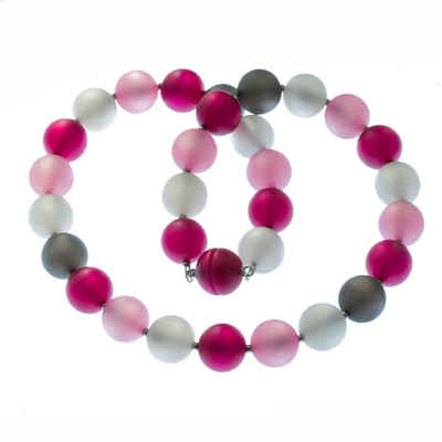 Bella Carina Perlenkette »Polaris Perlen Kette Pink Grau«, Magnetverschluss